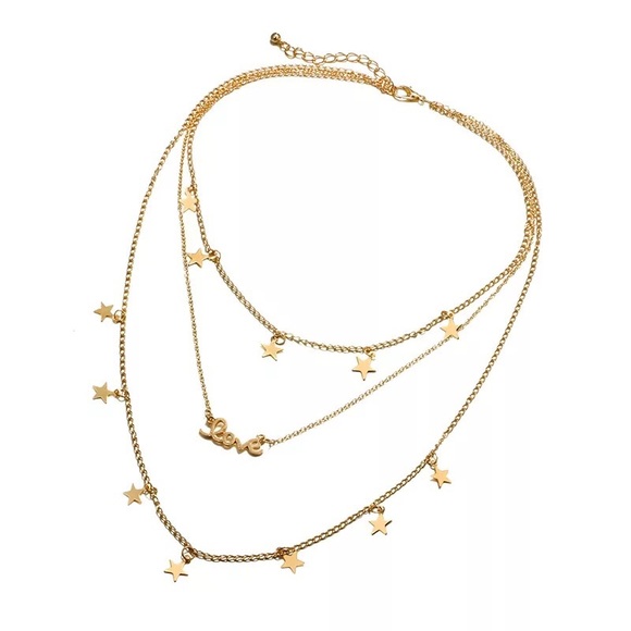 ‼️3/$30 LOVE Boho Multilayer Star Gold Necklace - Picture 4 of 6